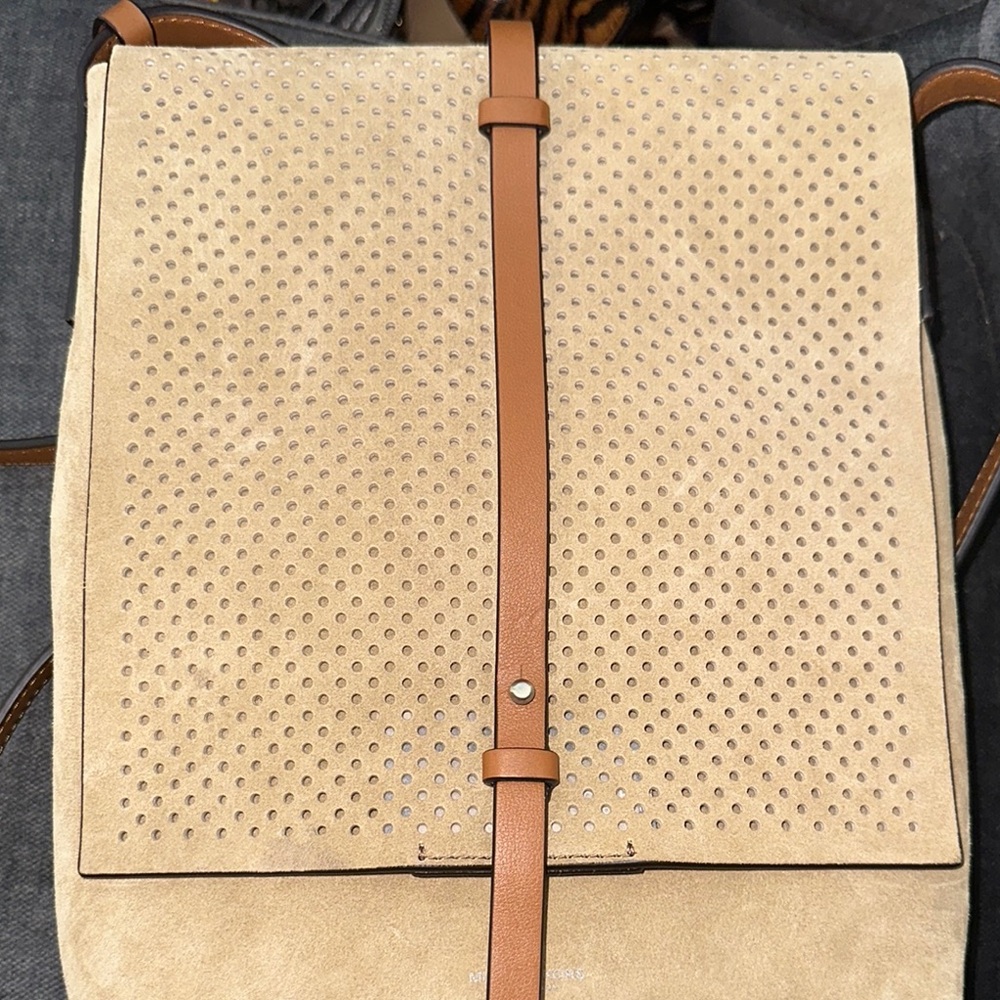 MICHAEL KORS Collection Rare Taos Perforated
Suede Crossbody Bag - Picture 11 of 14